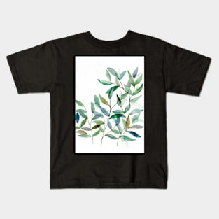 Loose Leaves in Watercolor Kids T-Shirt